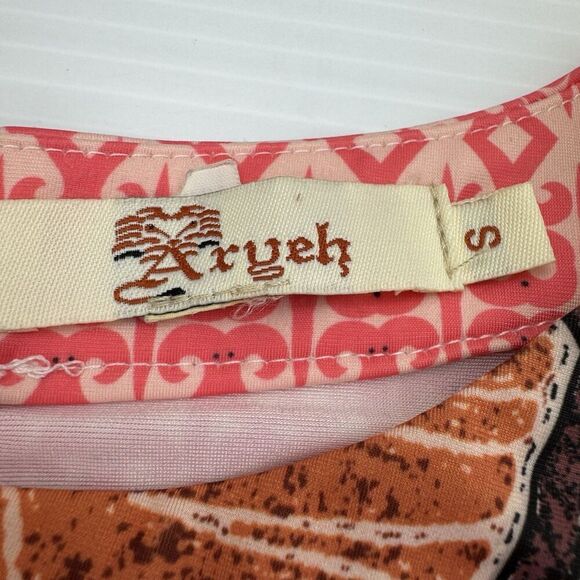 ARYEH Sleeveless Pink Halter Dress Stretch Size Small - Picture 2 of 8